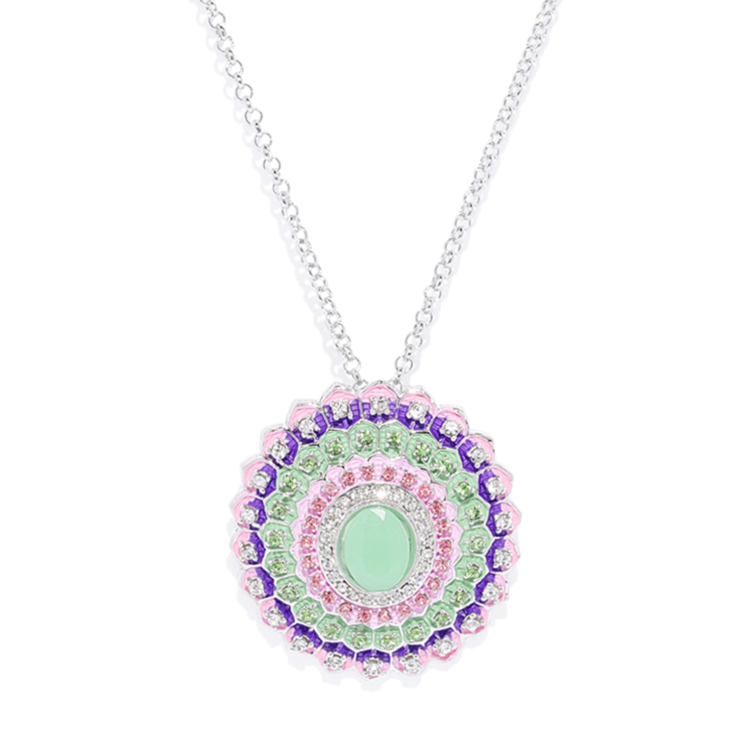 Multicolour Meenakari Crystal Pendant