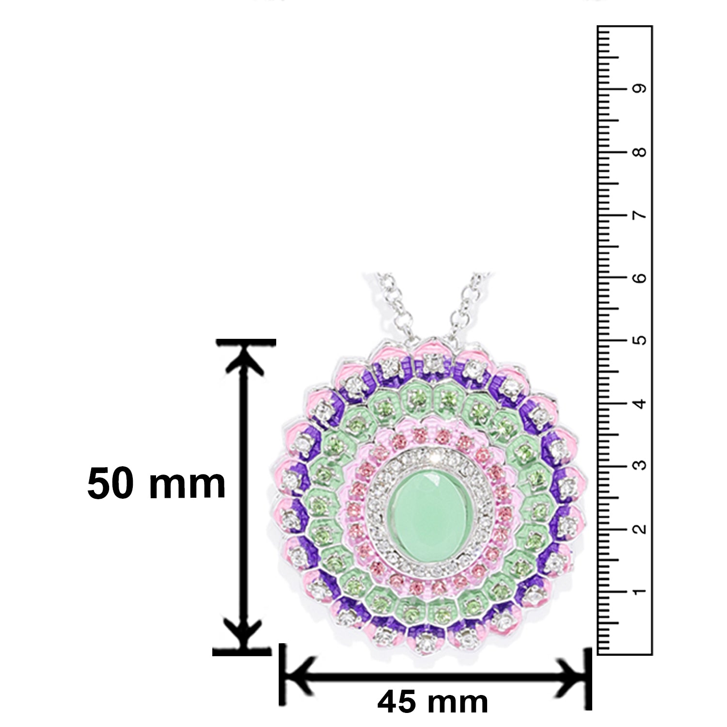 Multicolour Meenakari Crystal Pendant