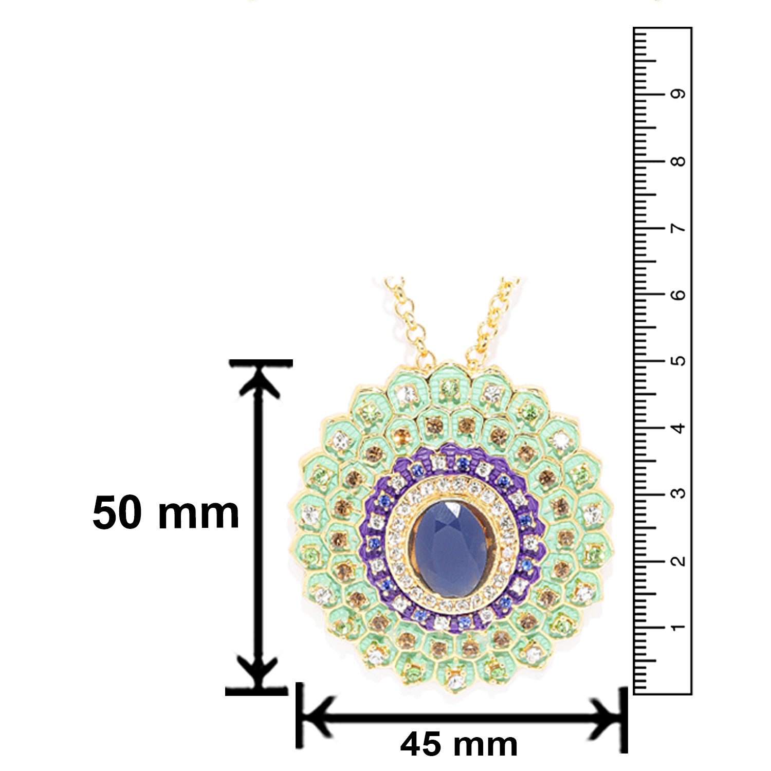 Multicolour Meenakari Crystal Pendant