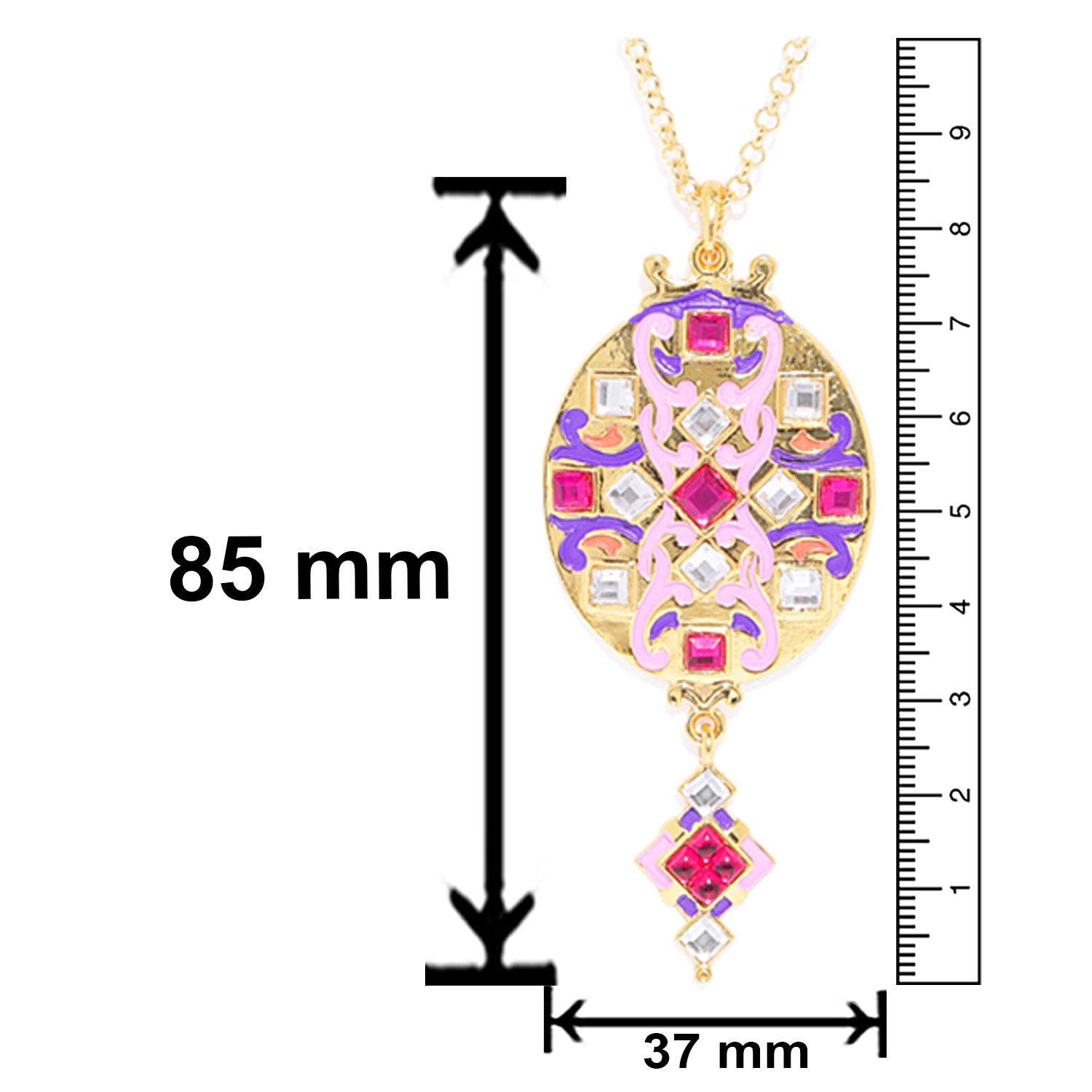 Glamorous Multicolour Meenakari Crystal Pendant