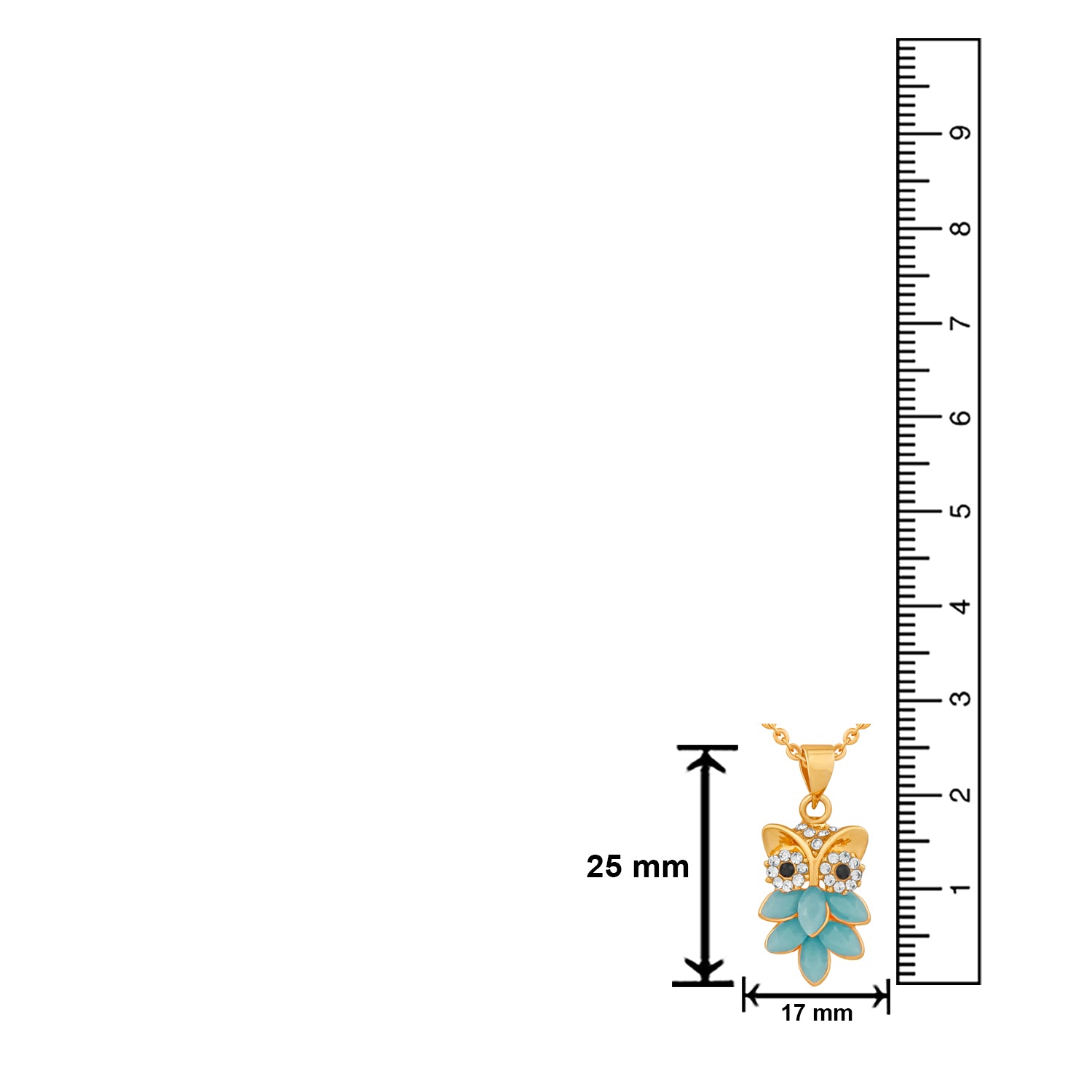 Nocturnal Owl Pendant with blue crystals