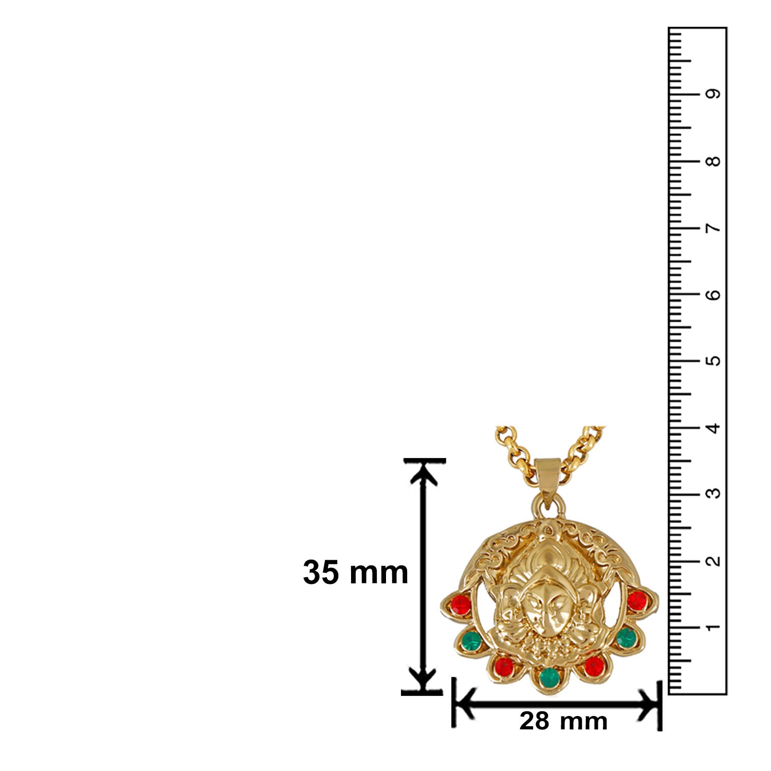 Auspicious Jai Ambe Mata Unisex crystal Pendant