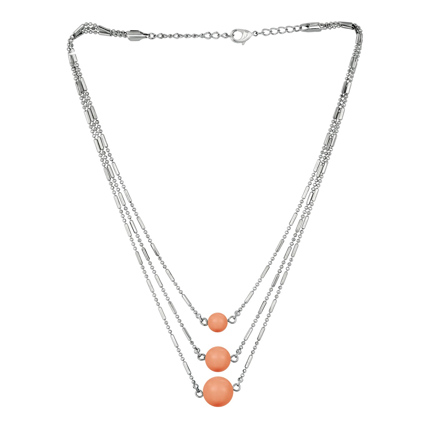 Designer Multilyered chain Beads Neckace