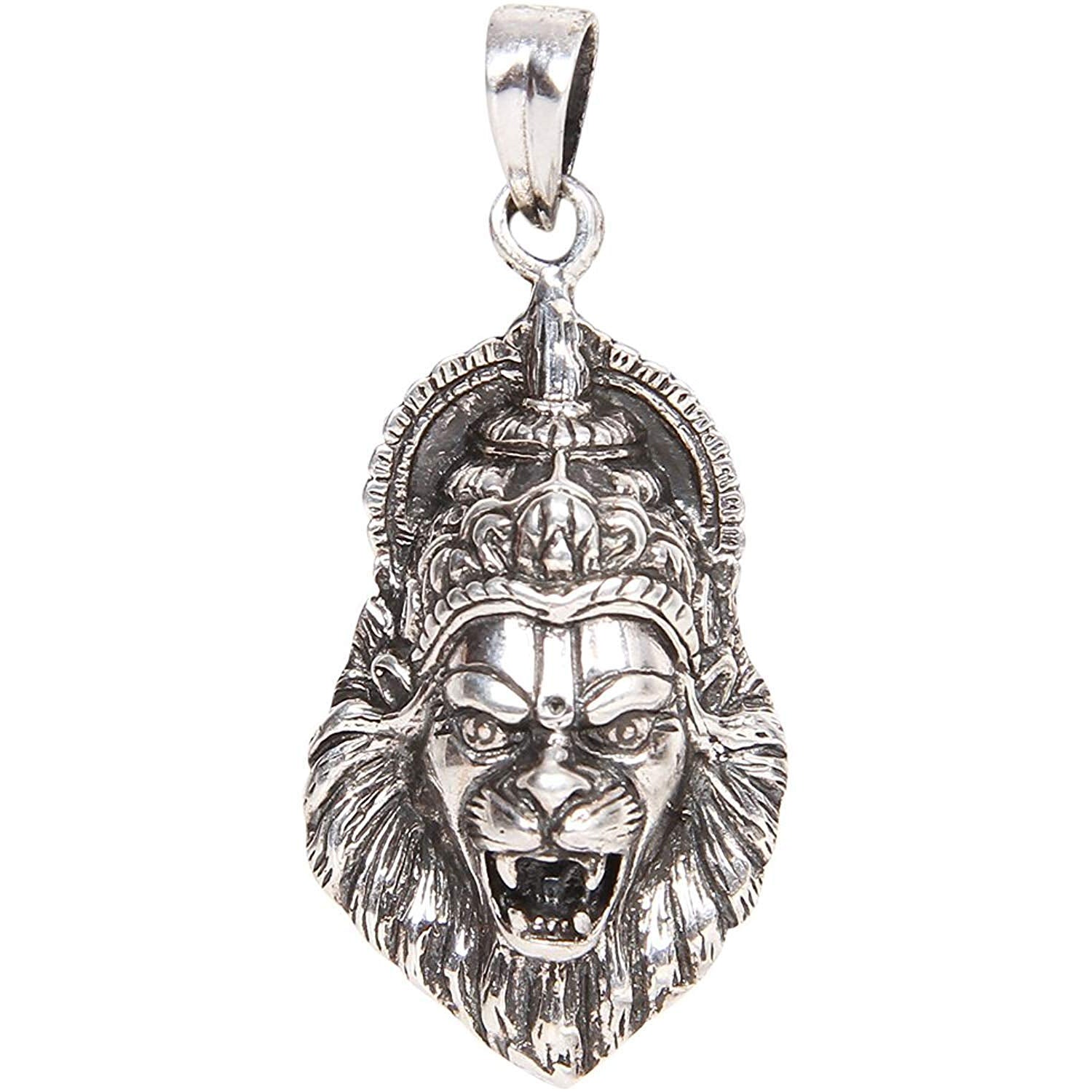 Oxidised Laxmi Narasimha Swamy Unisex Pendant without Chain