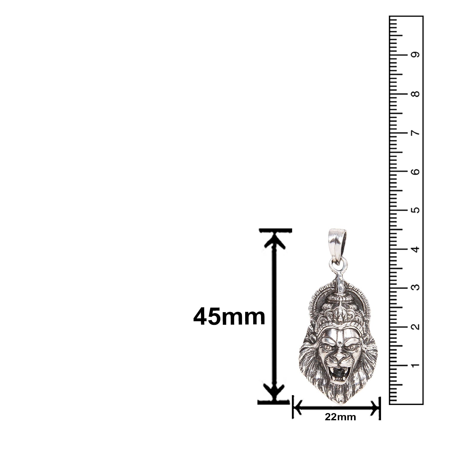 Oxidised Laxmi Narasimha Swamy Unisex Pendant without Chain