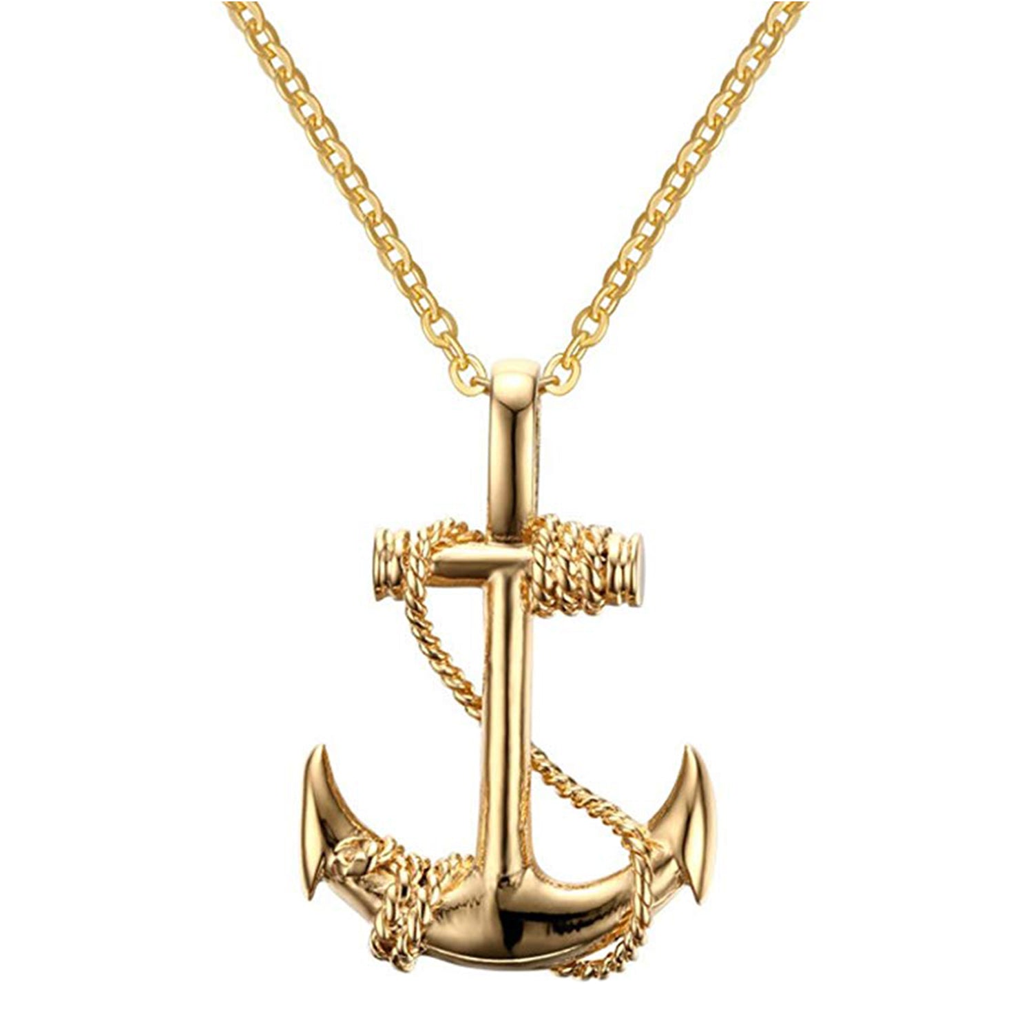 Unisex Sailor Anchor Pendant with Chain