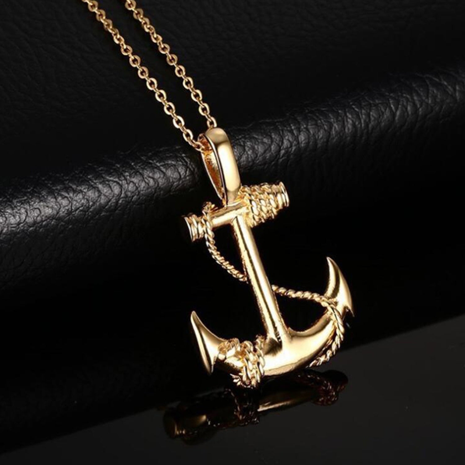 Unisex Sailor Anchor Pendant with Chain
