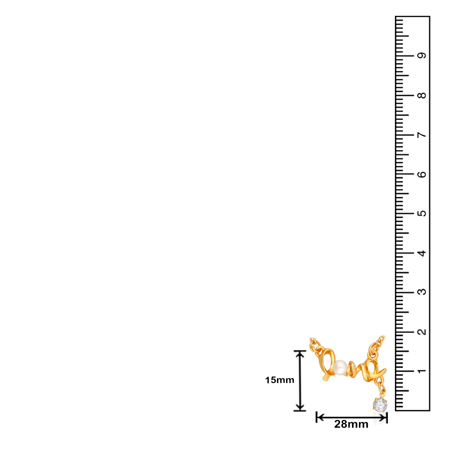 Valentine Gift Designer Love Pendant with crystal stones and artificial pearl