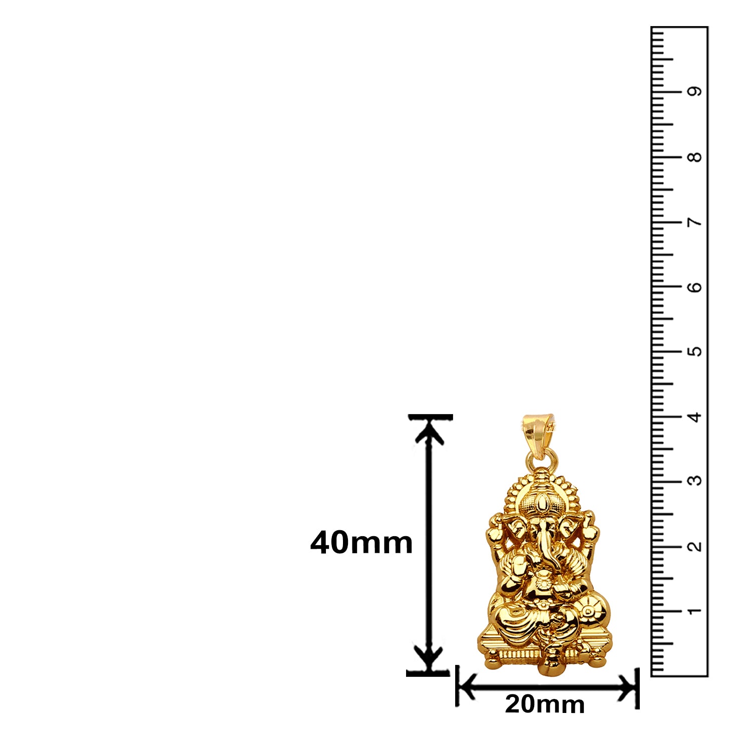 Vighnaharta Lord Ganesha Unisex Pendant without Chain