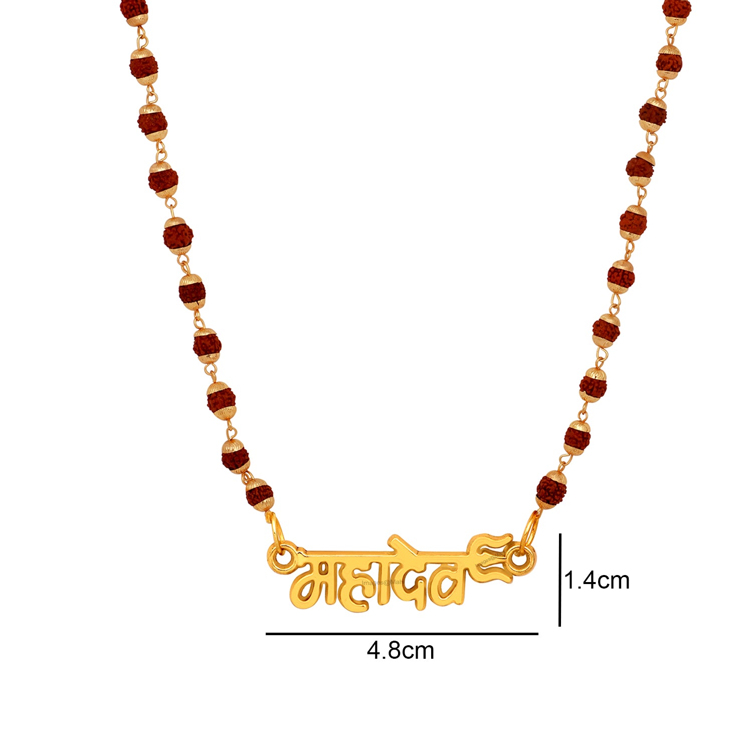 Lord Shiv / Mahadev Trishul Pendant with 24 Inch Rudraksh Mala