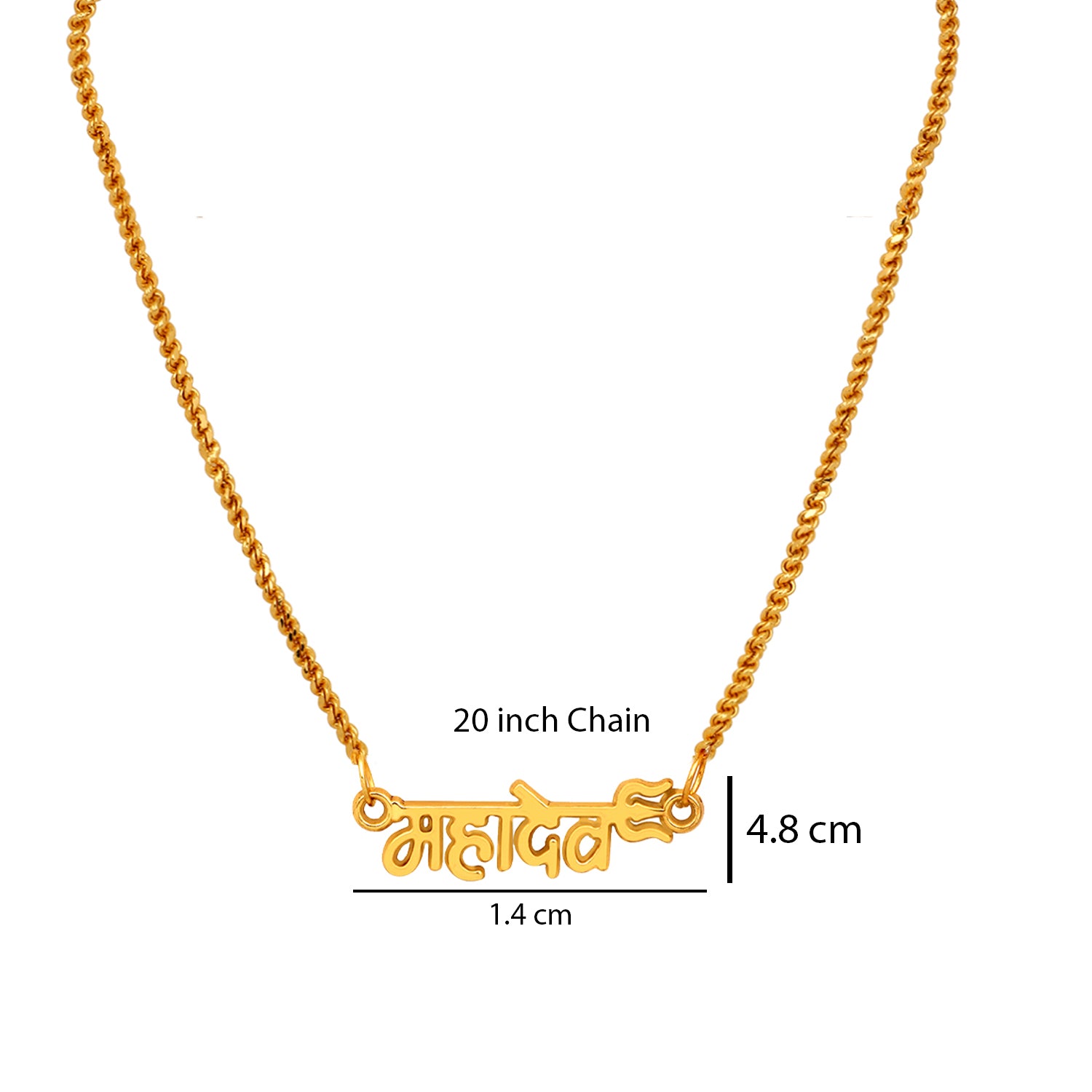 Lord Shiv / Mahadev Trishul Pendant with 20 Inch Chain