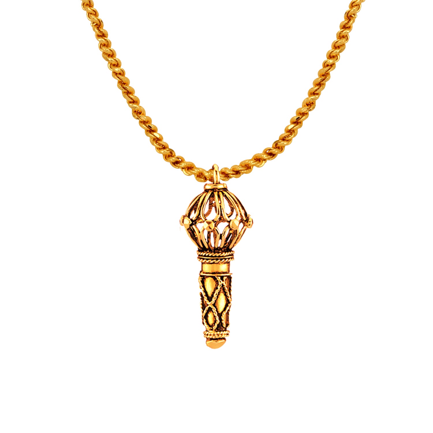 Lord Hanuman Gada Religious Pendant with 20 Inch Chain