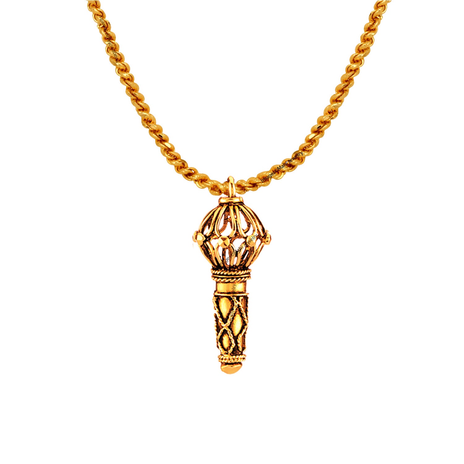 Lord Hanuman Gada Religious Pendant with 20 Inch Chain