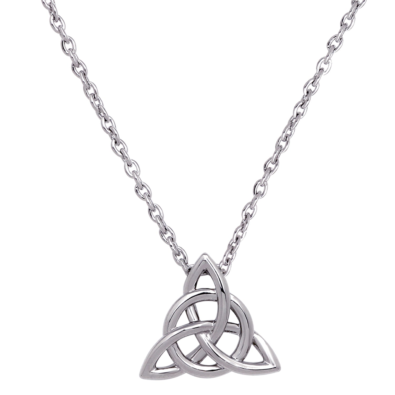 Irish Celtic Knot Triquetra Trinity Triangle Pendant Necklace