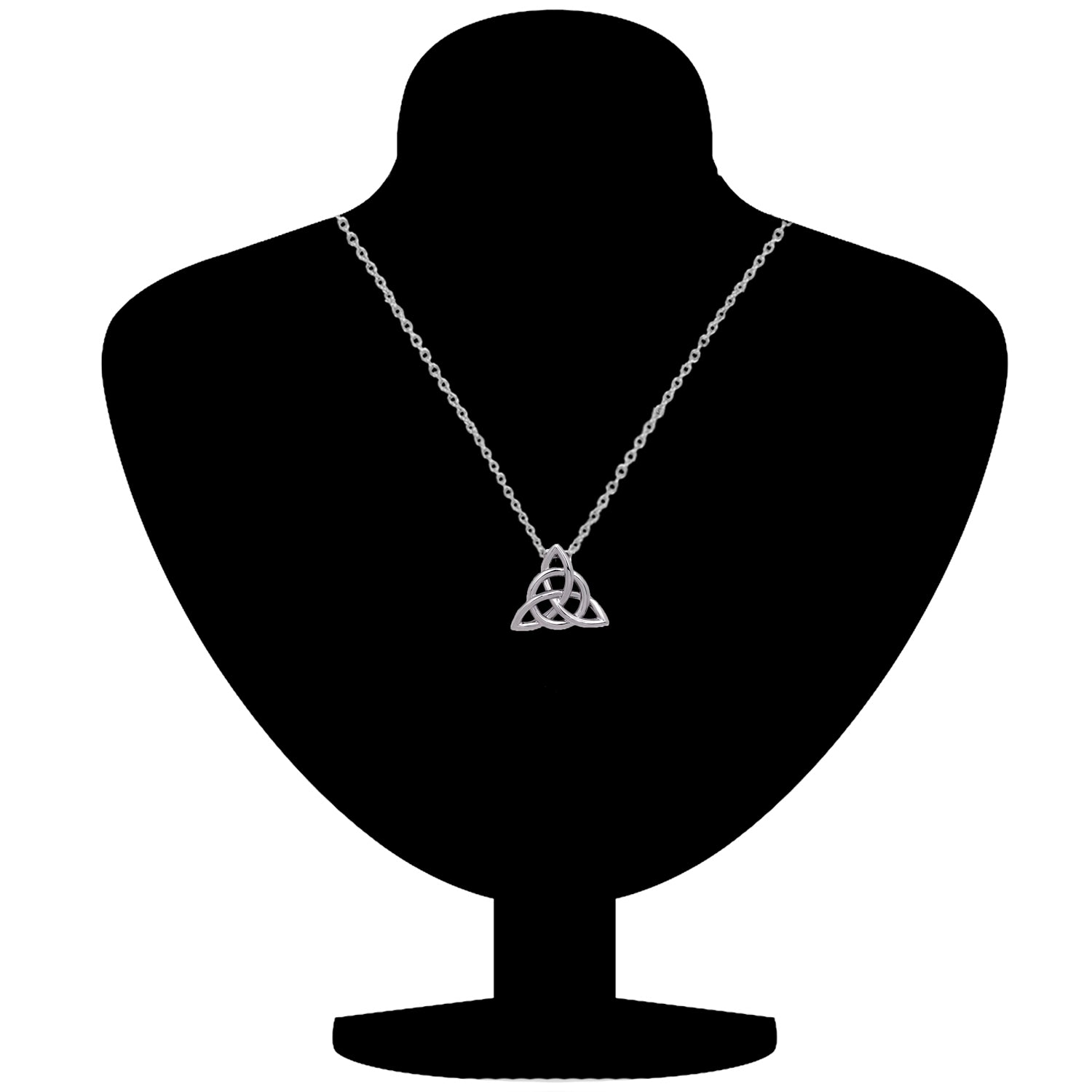 Irish Celtic Knot Triquetra Trinity Triangle Pendant Necklace
