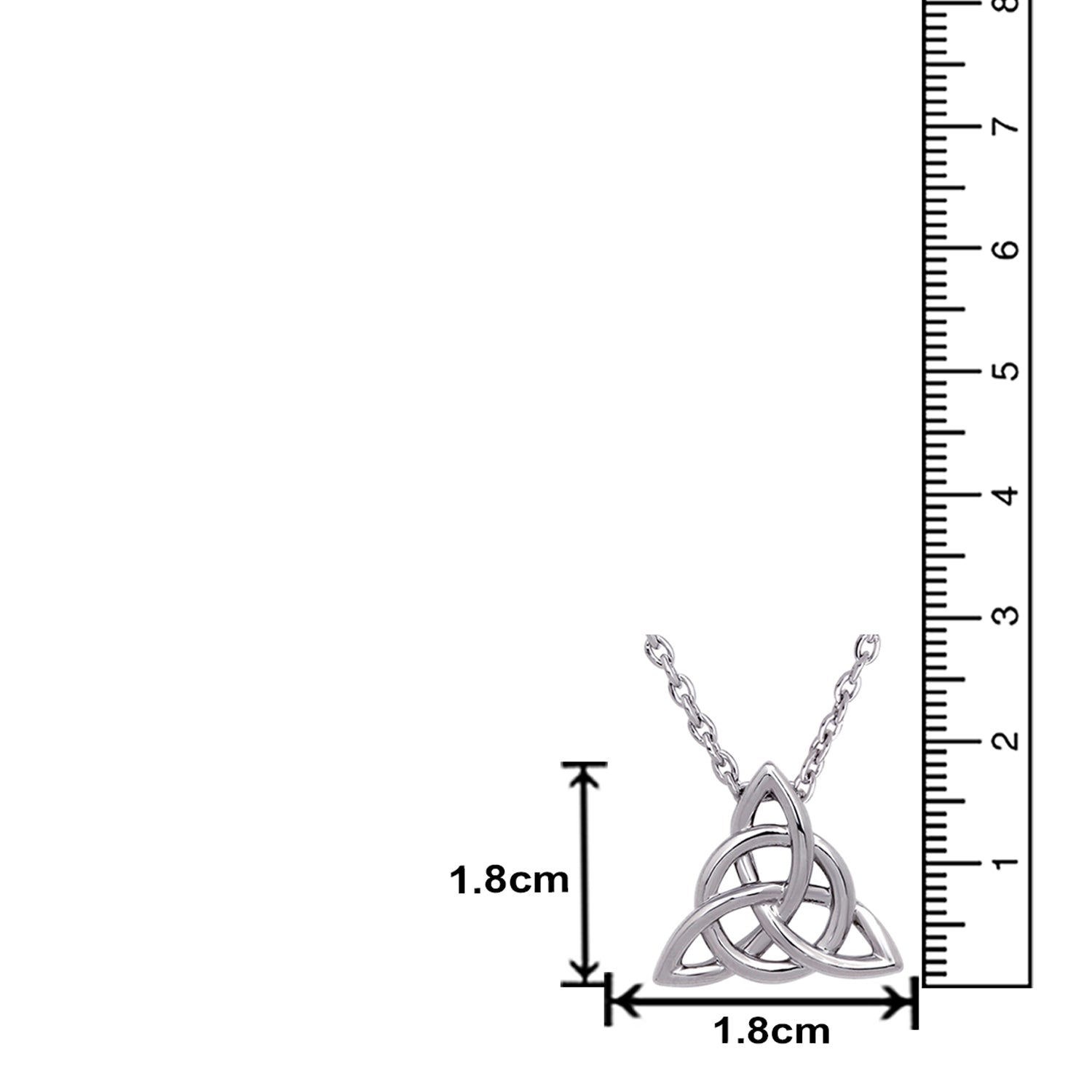 Irish Celtic Knot Triquetra Trinity Triangle Pendant Necklace