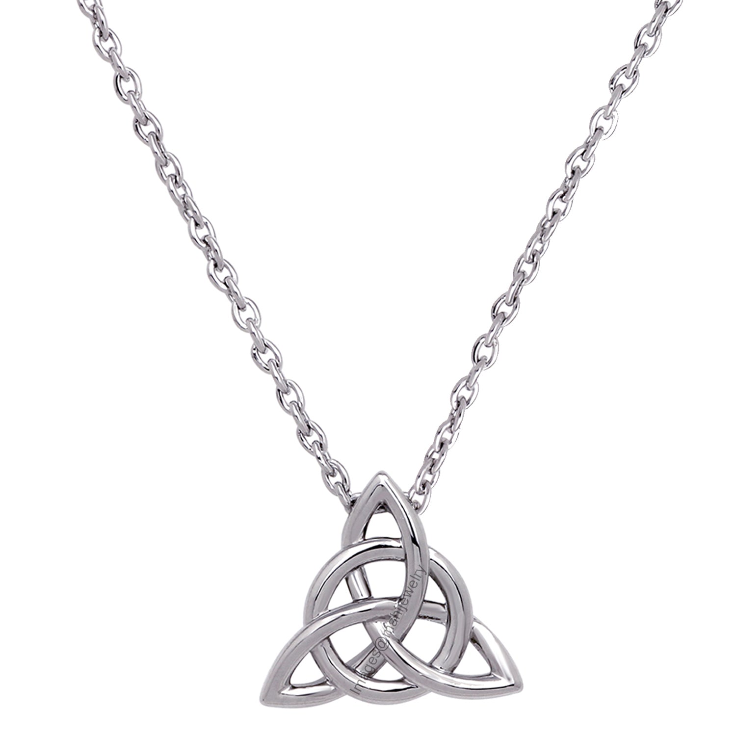 Irish Celtic Knot Triquetra Trinity Triangle Pendant Necklace