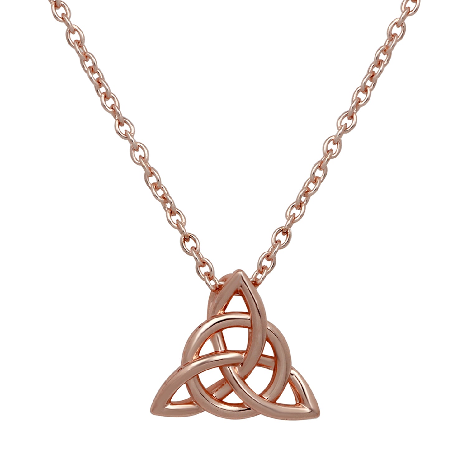 Irish Celtic Knot Triquetra Trinity Triangle Pendant Necklace