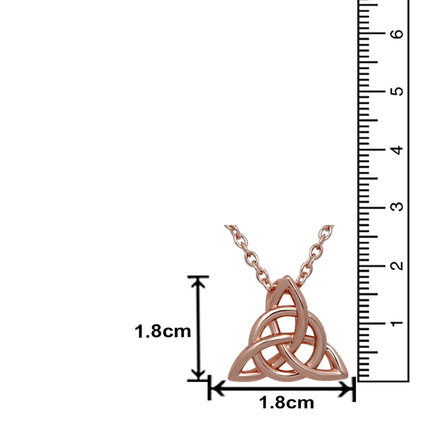 Irish Celtic Knot Triquetra Trinity Triangle Pendant Necklace