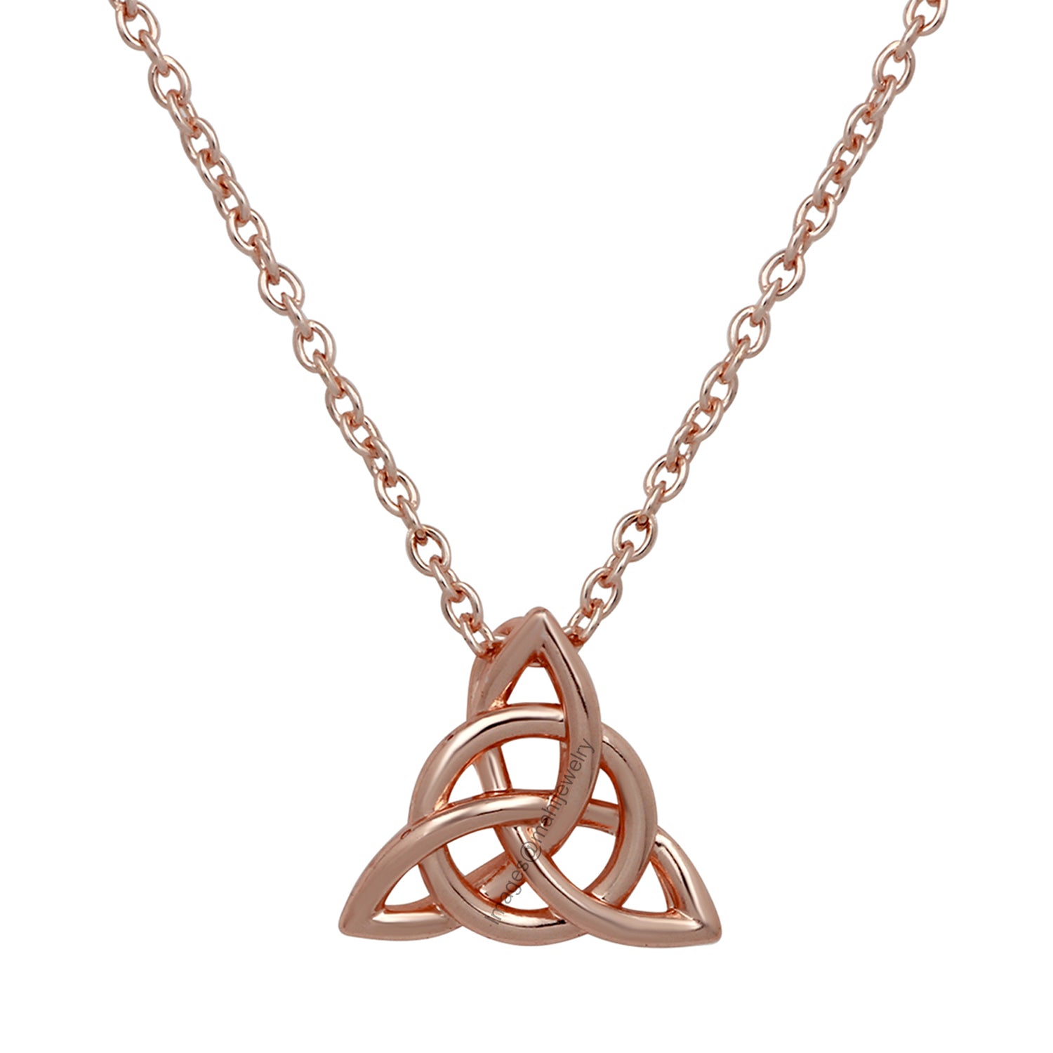 Irish Celtic Knot Triquetra Trinity Triangle Pendant Necklace