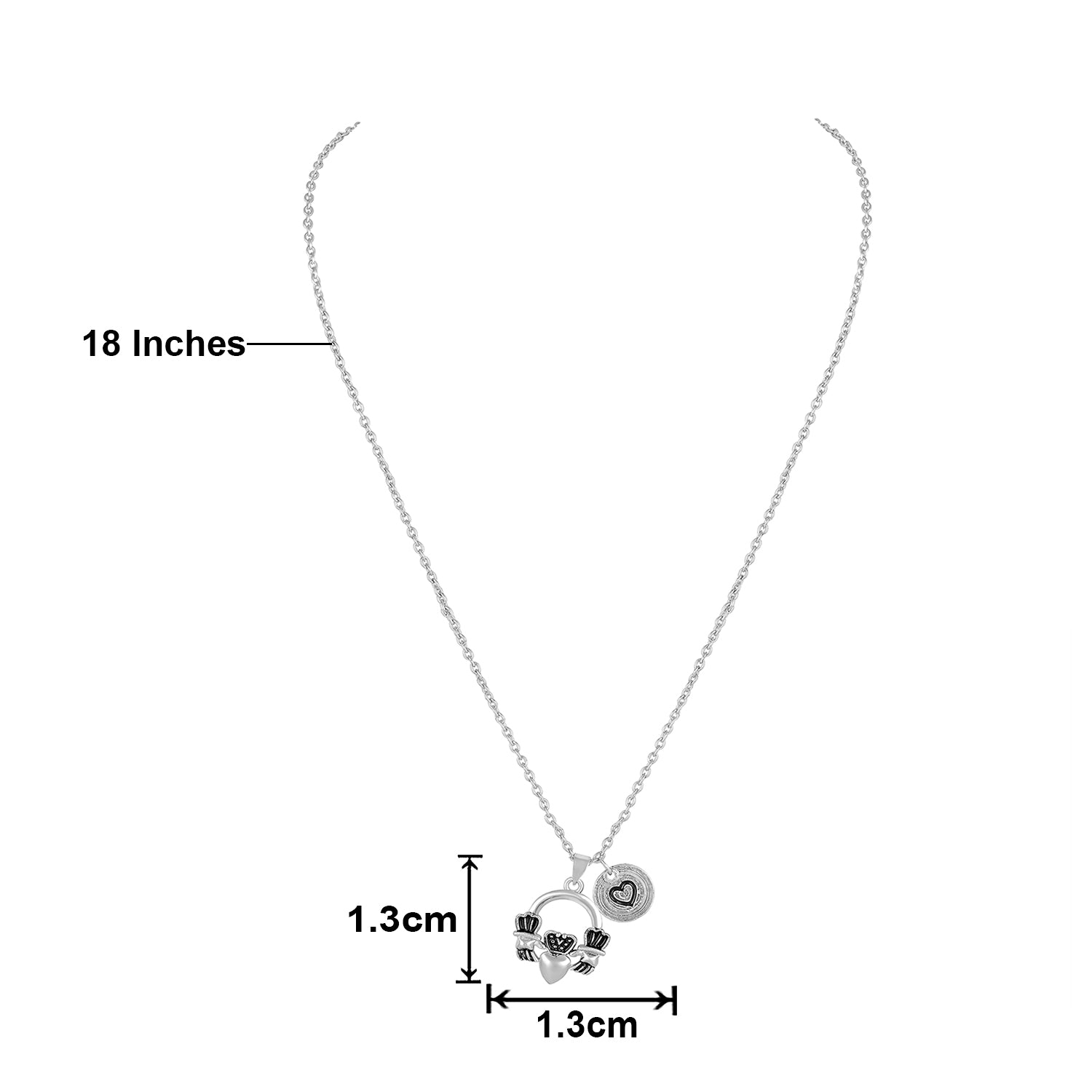 Oxidized Plated Cute Trendy Small Elephant Pendant with Chain