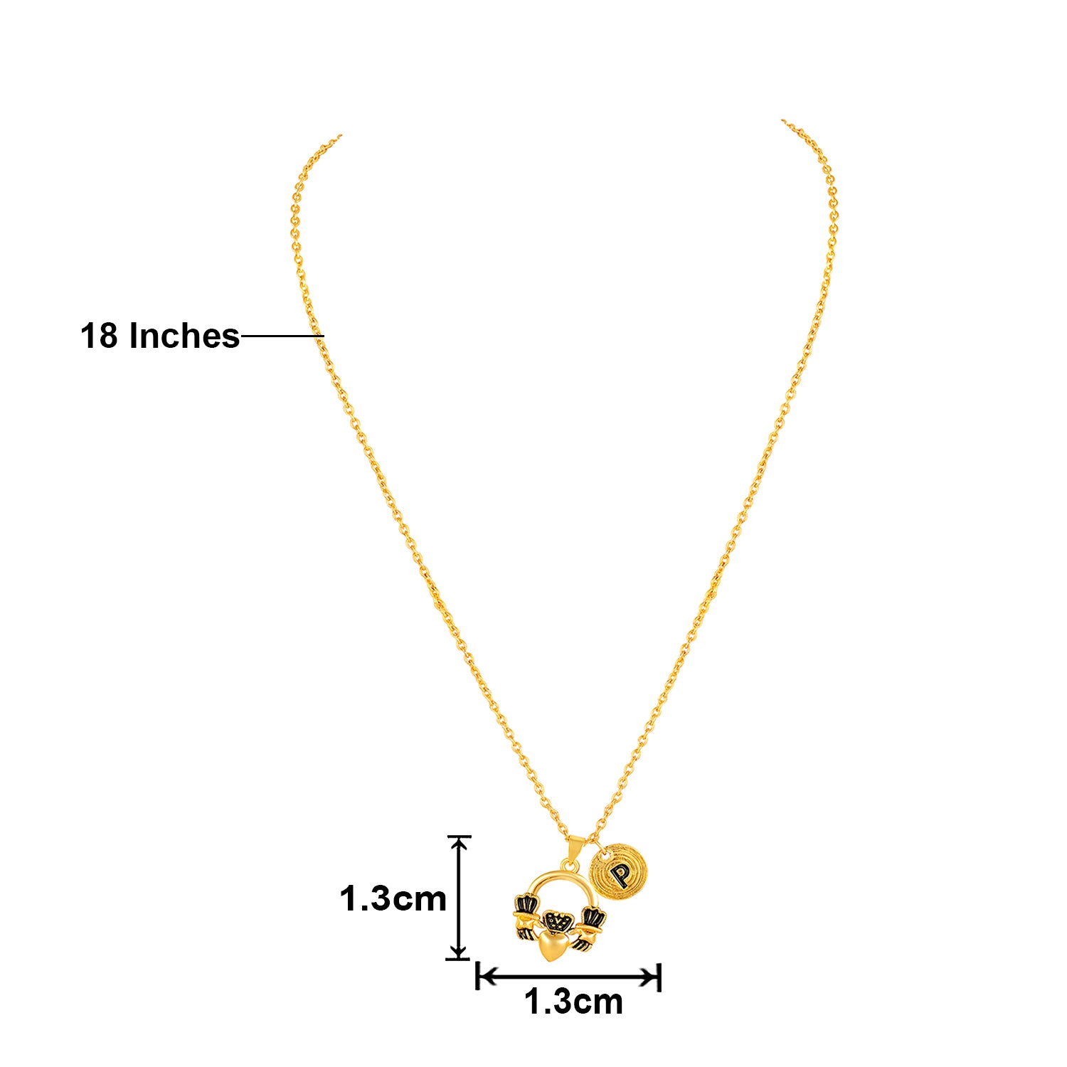 Oxidized Plated Cute Trendy Small Elephant Pendant with Chain