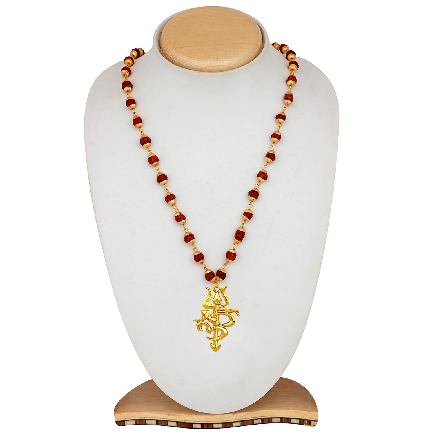 OM and Trishul Shaped Pendant with Chain