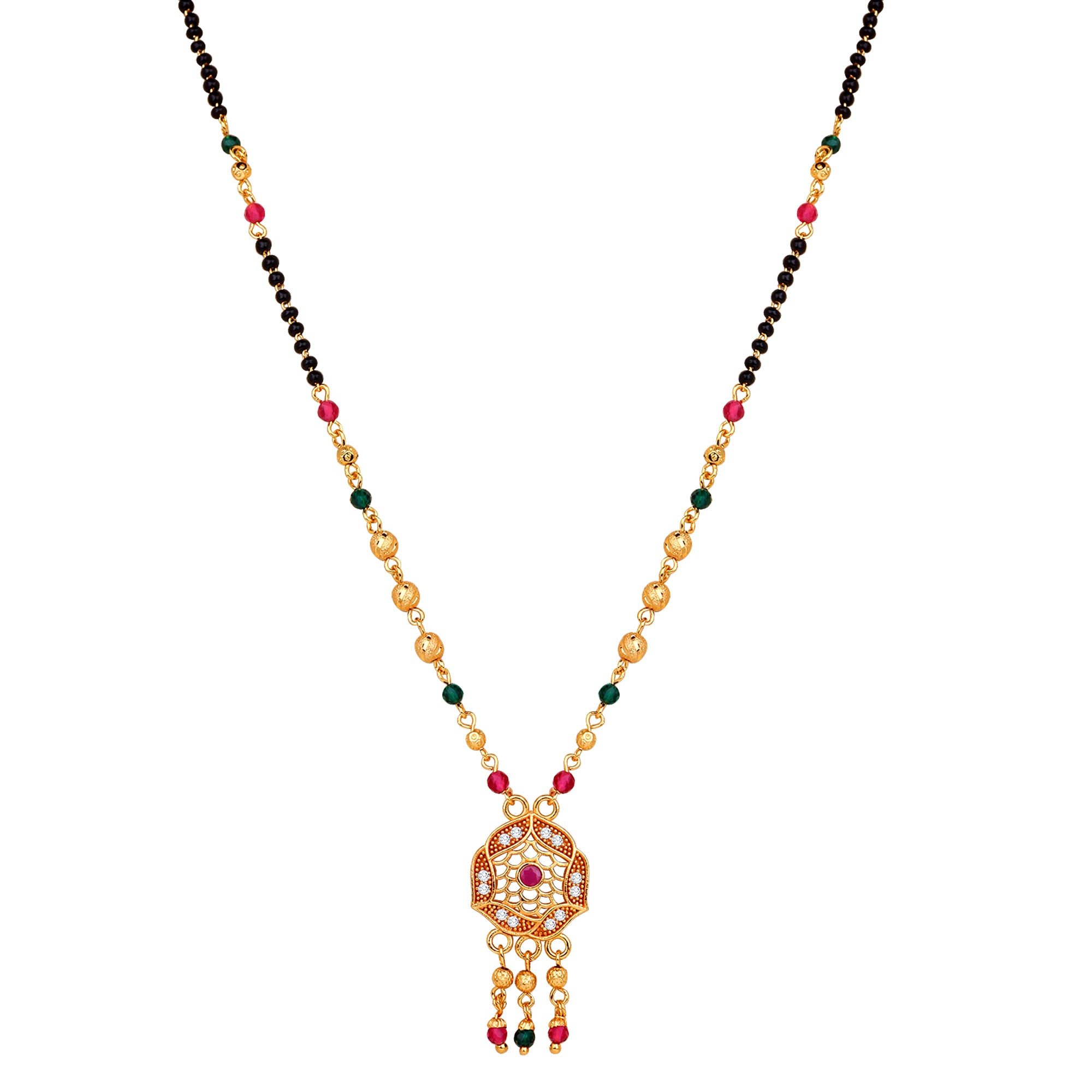 Adorable Black Beaded Chain Traditional Mangalsutra / Tanmaniya