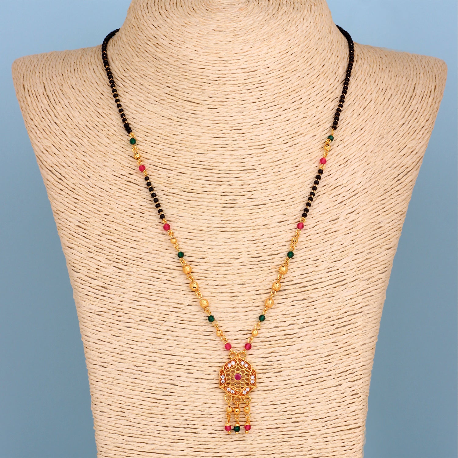 Adorable Black Beaded Chain Traditional Mangalsutra / Tanmaniya