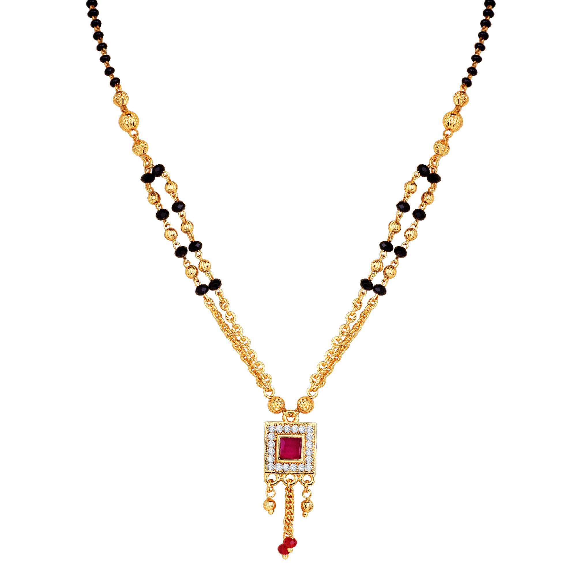 Adorable Black Beaded Chain Traditional Mangalsutra / Tanmaniya