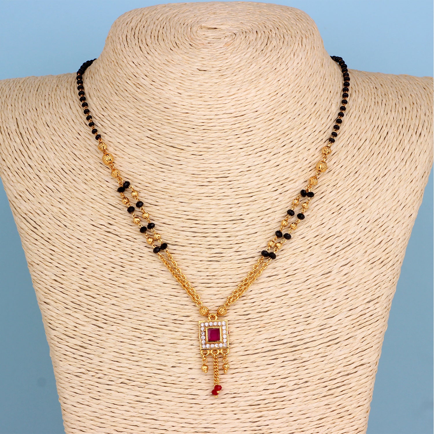 Adorable Black Beaded Chain Traditional Mangalsutra / Tanmaniya
