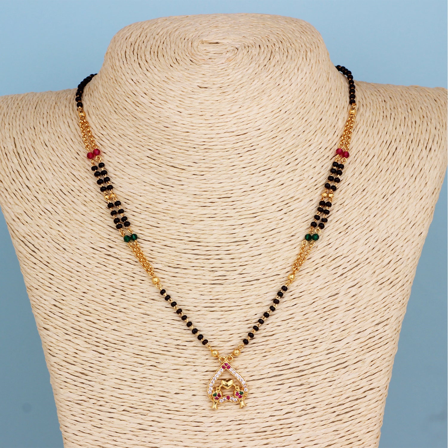 Adorable Black Beaded Chain Traditional Mangalsutra / Tanmaniya