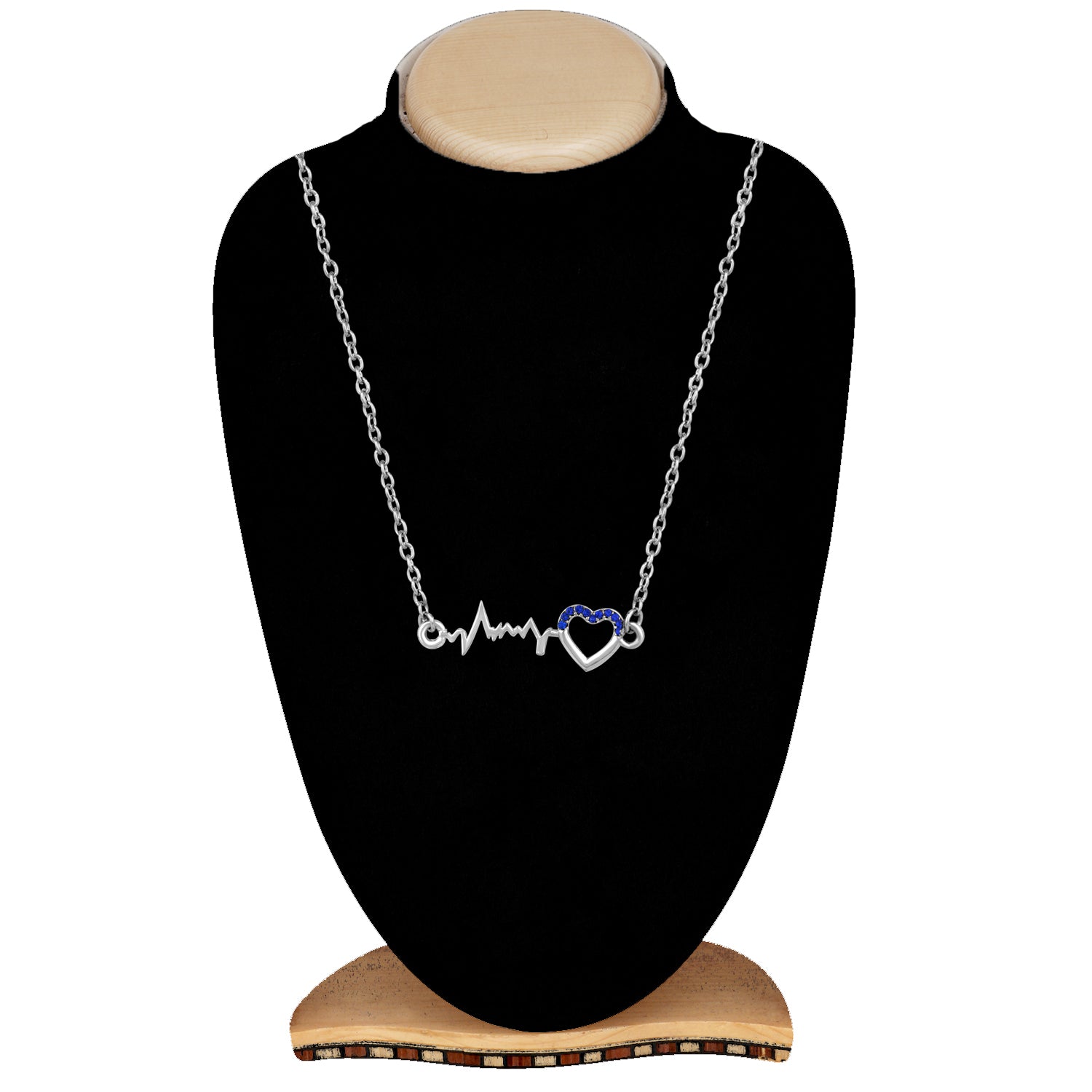 Heart and Heart Beat Necklace Pendant