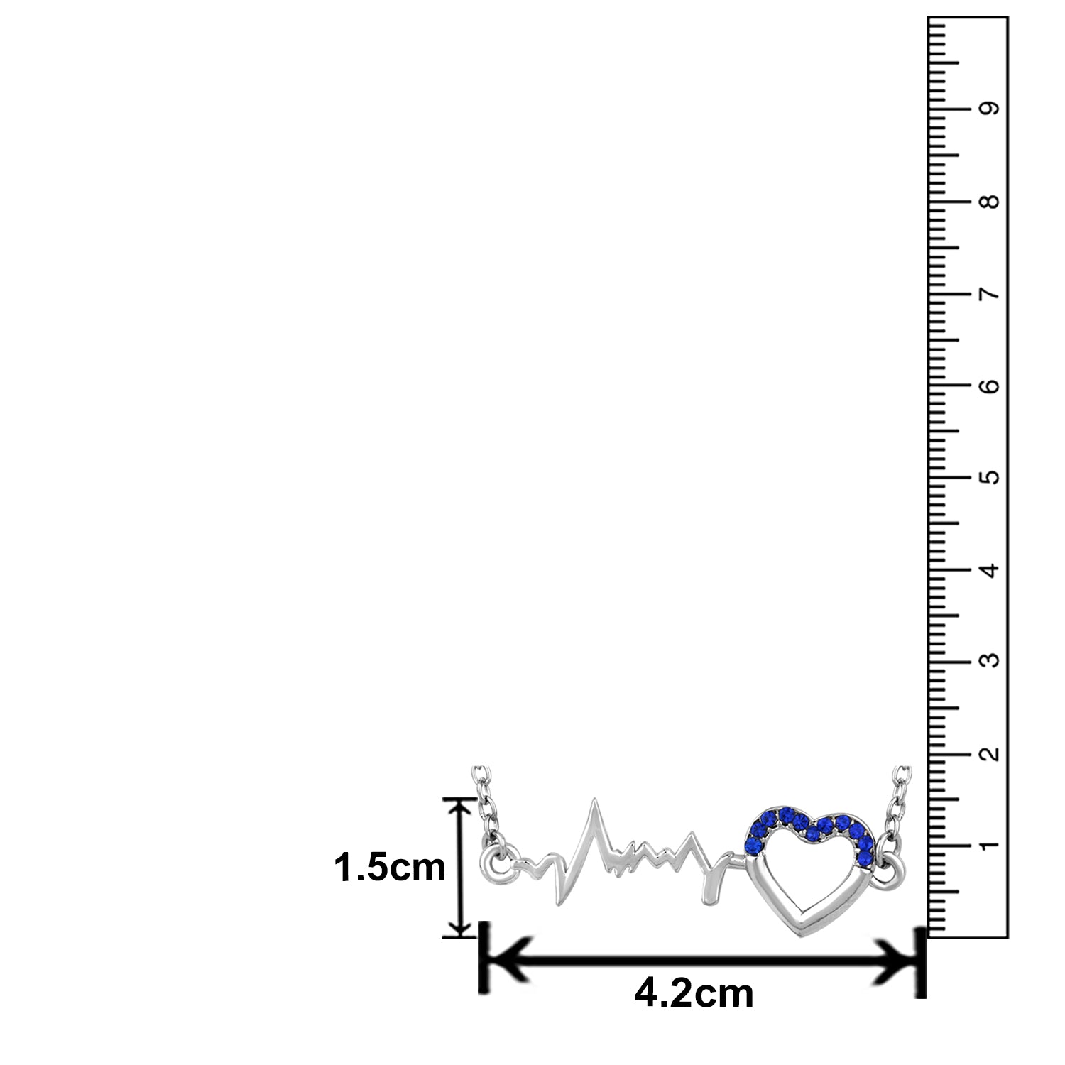 Heart and Heart Beat Necklace Pendant