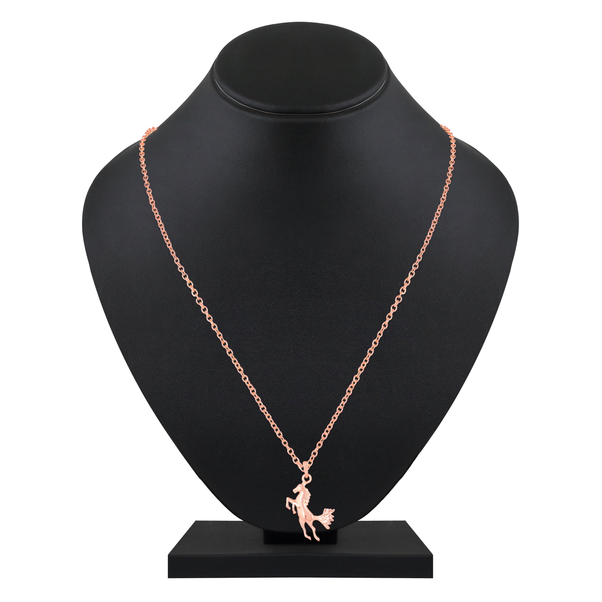 Royal Horse Shaped Charm Pendant with Chain