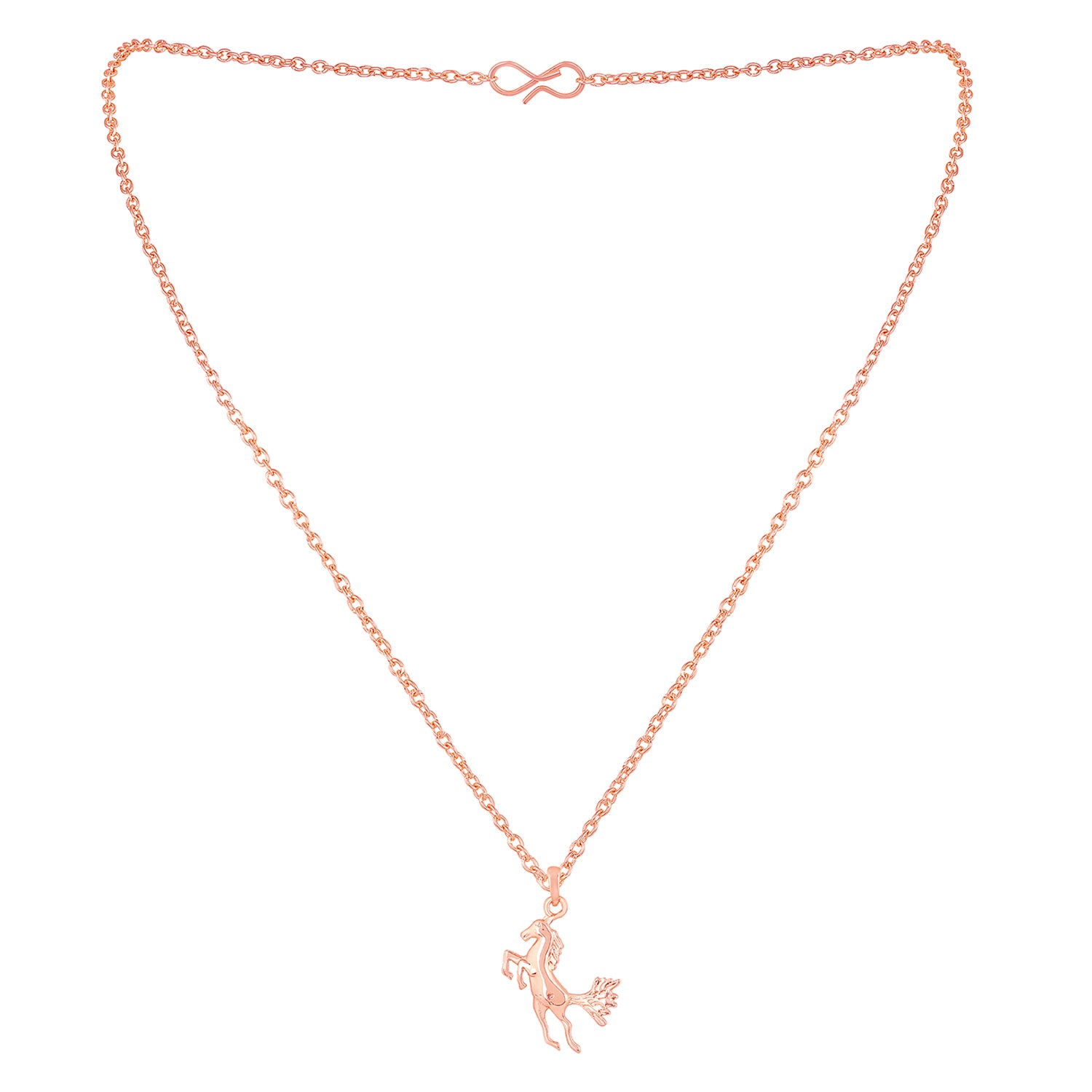 Royal Horse Shaped Charm Pendant with Chain