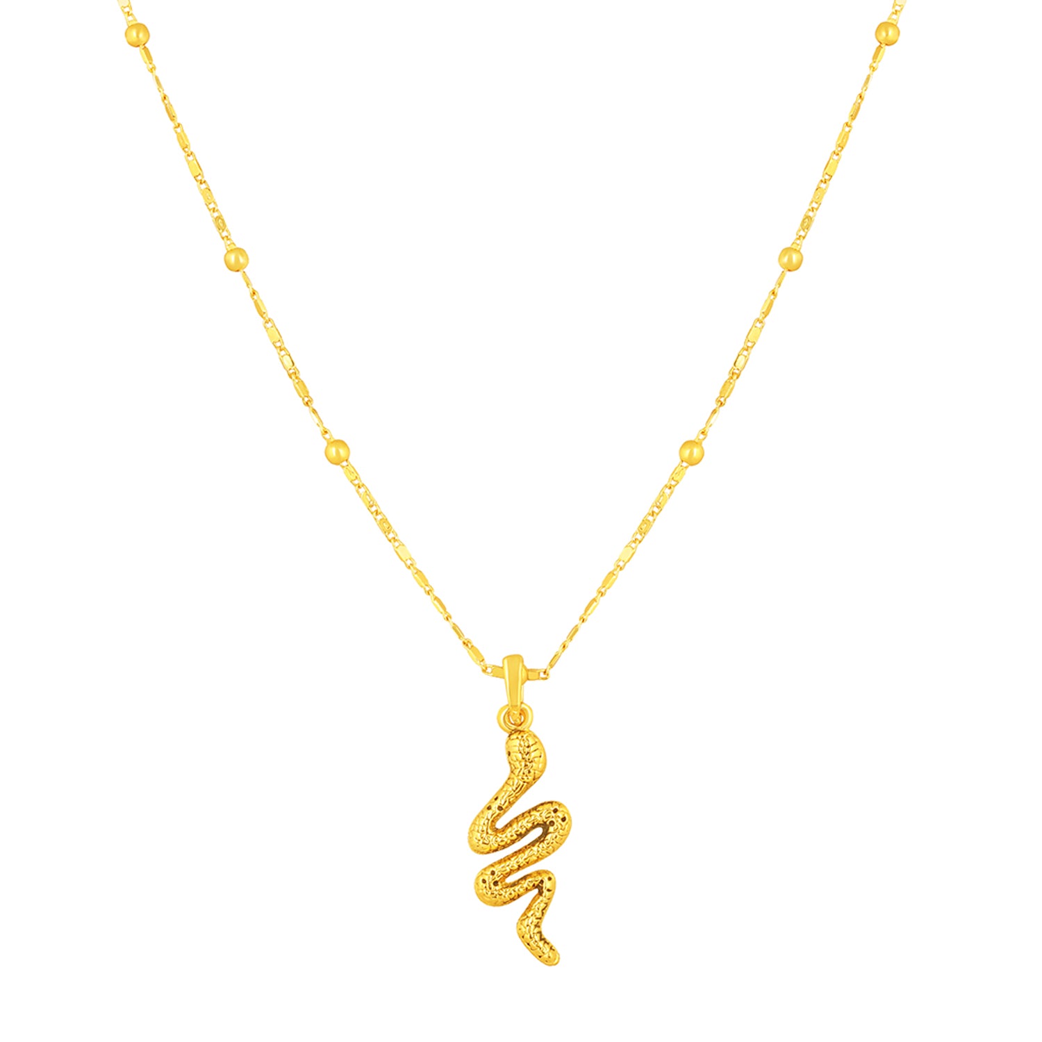 Snake Shaped Pendant Necklace
