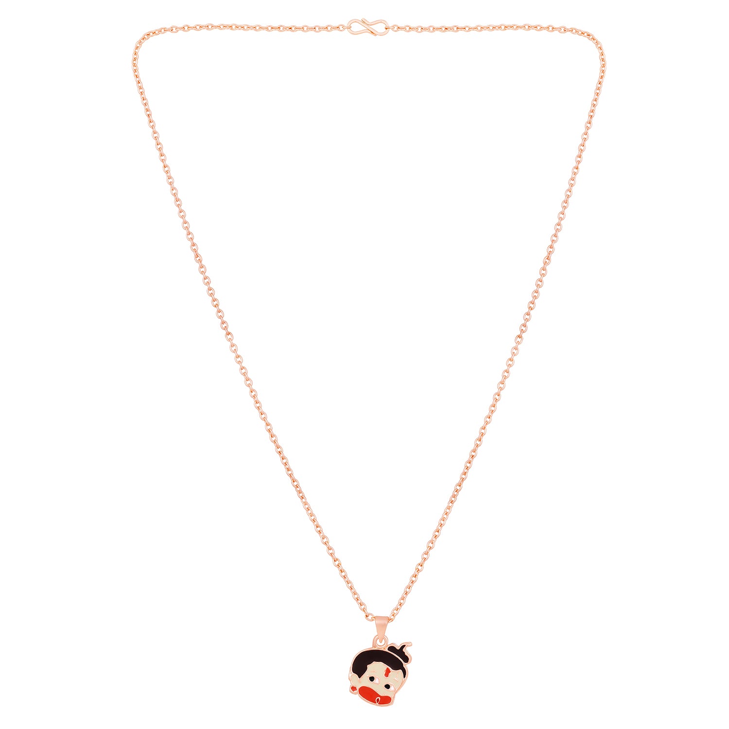Meena Work Bal Hanuman Kids Pendant with Chain