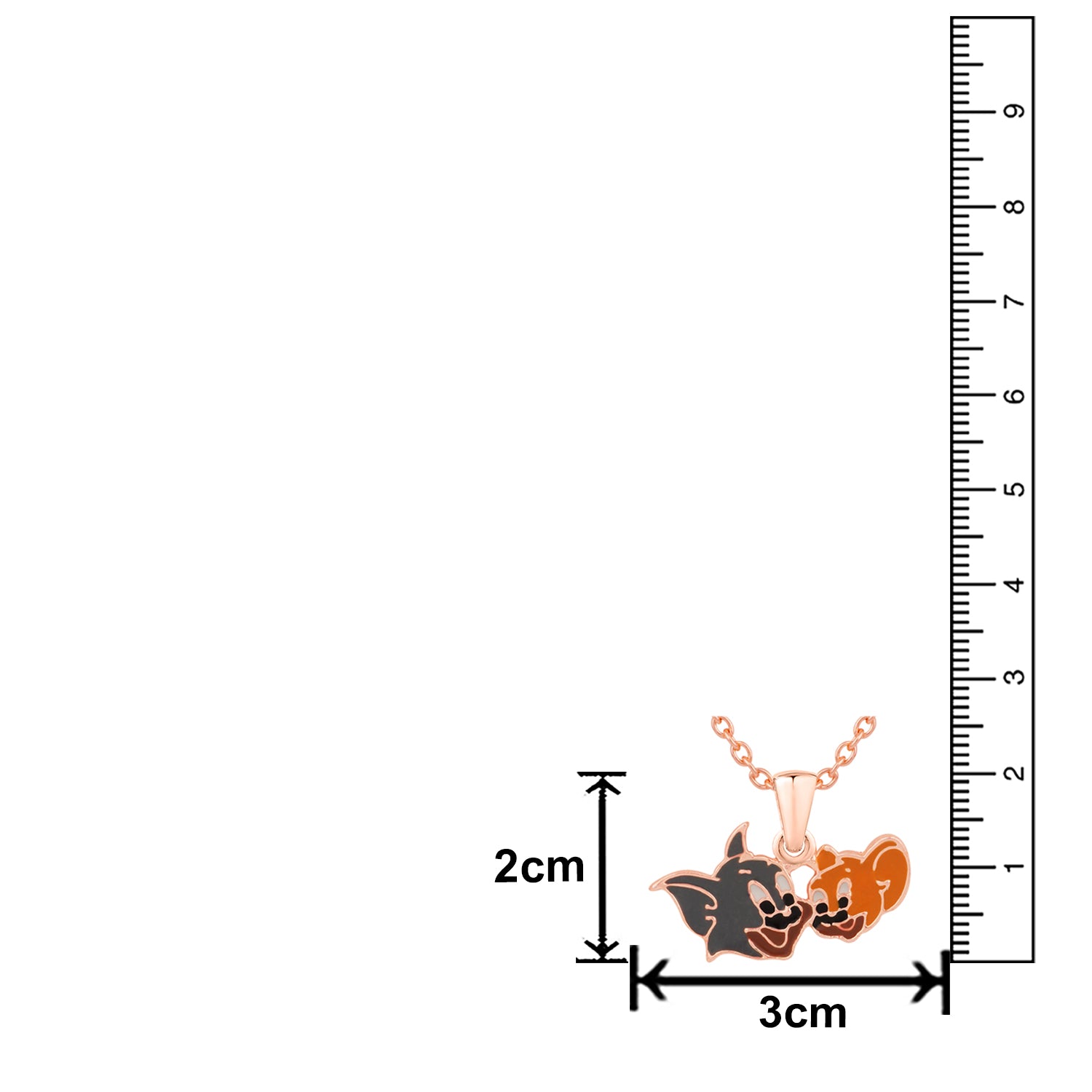 Cartoon Meenakari Work Enamel Pendant with Chain for Kids