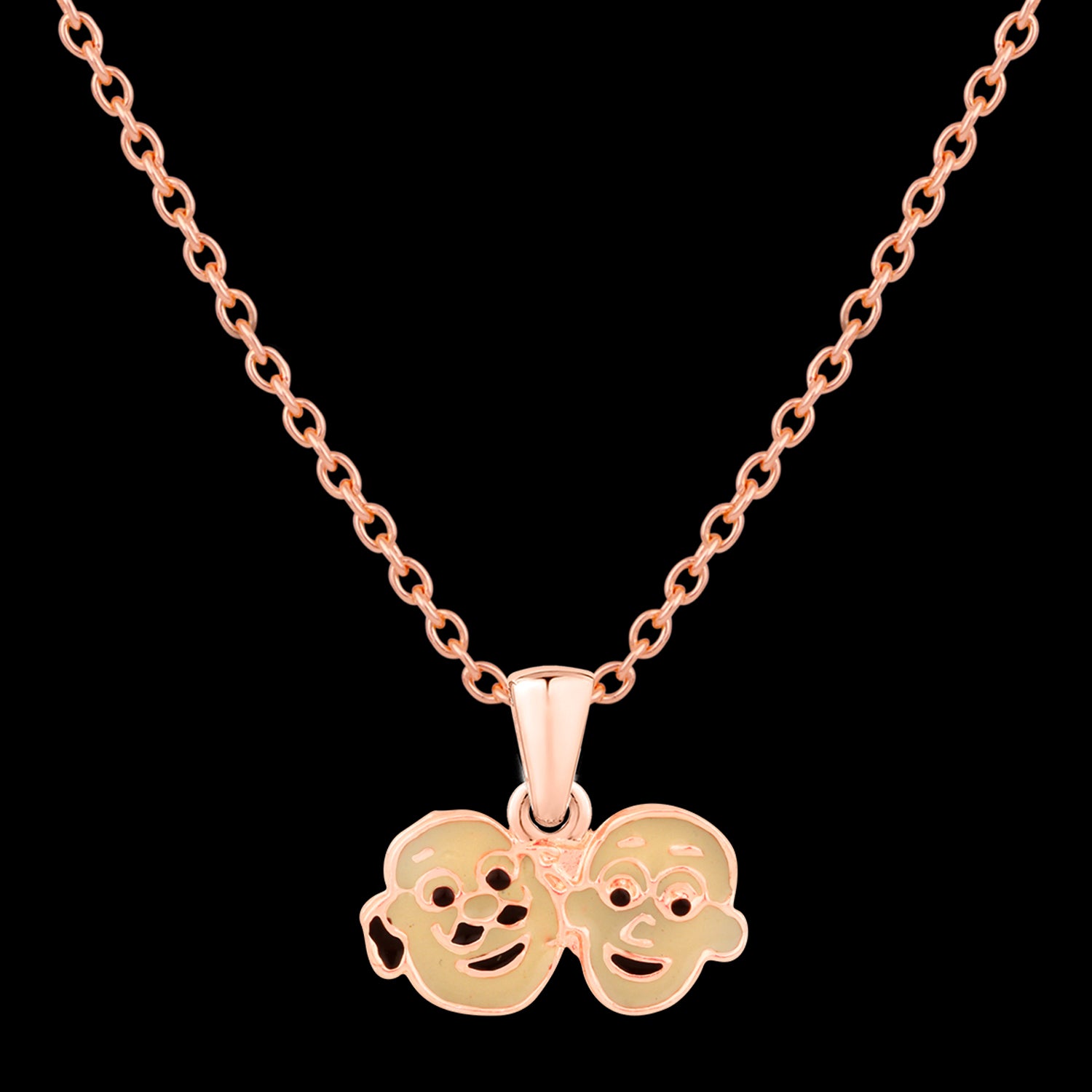 Cartoon Meenakari Work Enamel Pendant with Chain for Kids