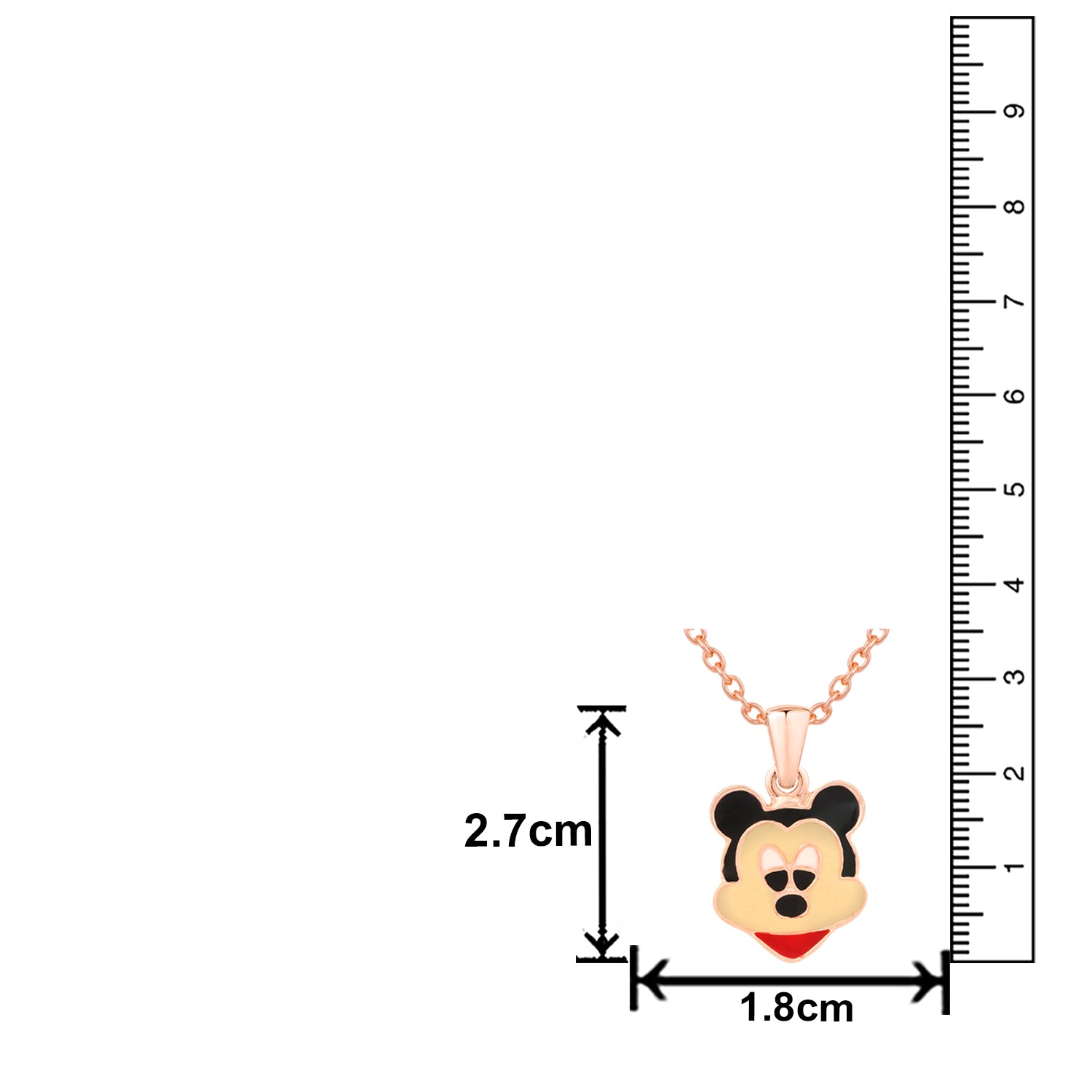 Cartoon Meenakari Work Enamel Pendant with Chain for Kids