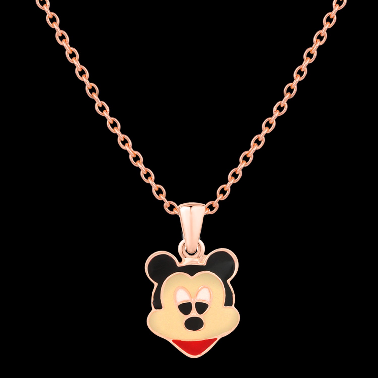 Cartoon Meenakari Work Enamel Pendant with Chain for Kids