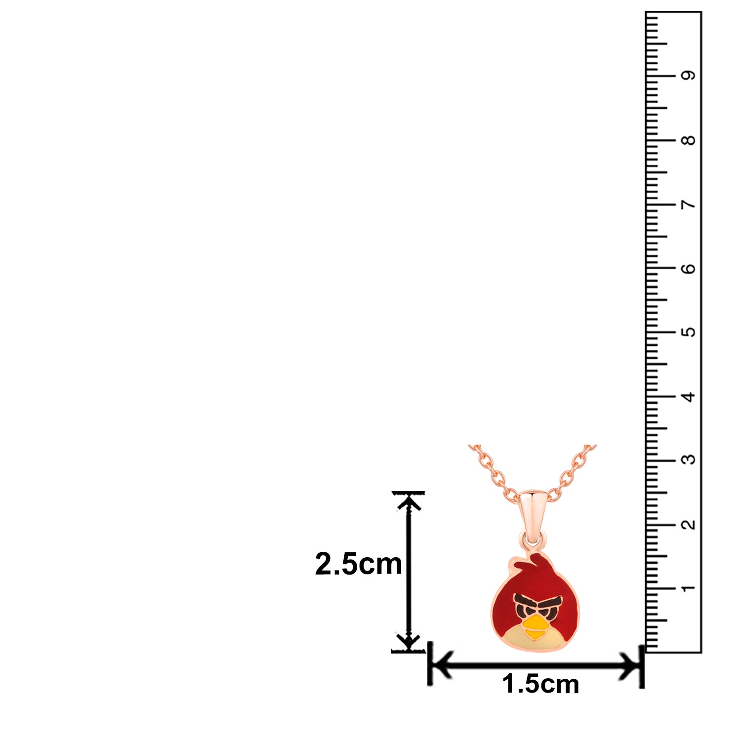 Cartoon Meenakari Work Enamel Pendant with Chain for Kids