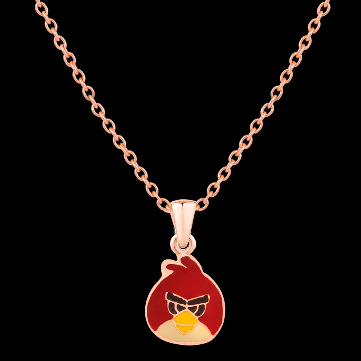 Cartoon Meenakari Work Enamel Pendant with Chain for Kids