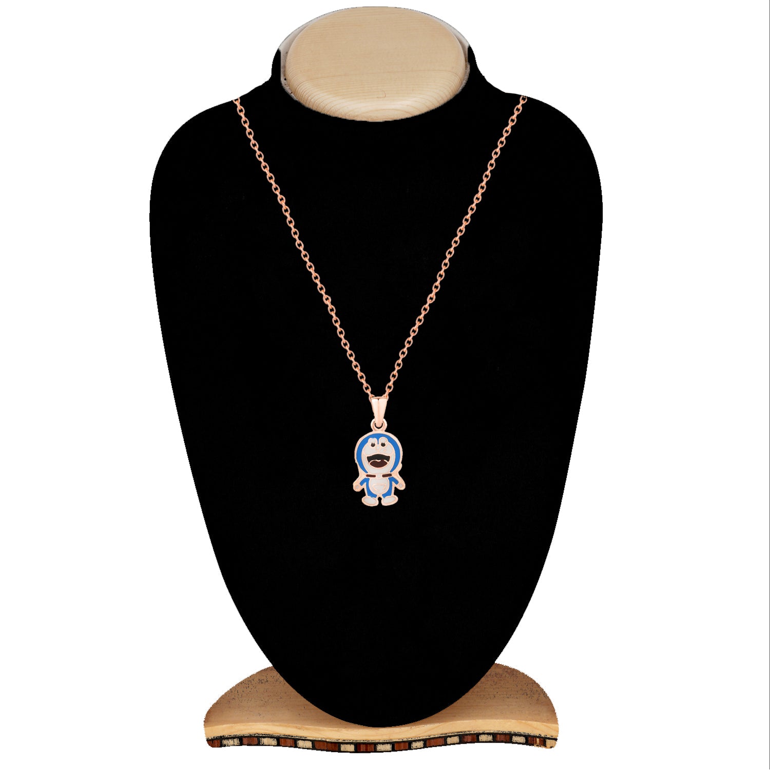 Cartoon Meenakari Work Enamel Pendant with Chain for Kids