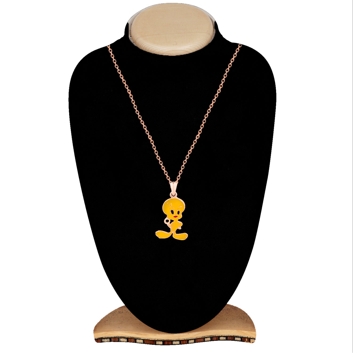 Cartoon Meenakari Work Enamel Pendant with Chain for Kids Childerns