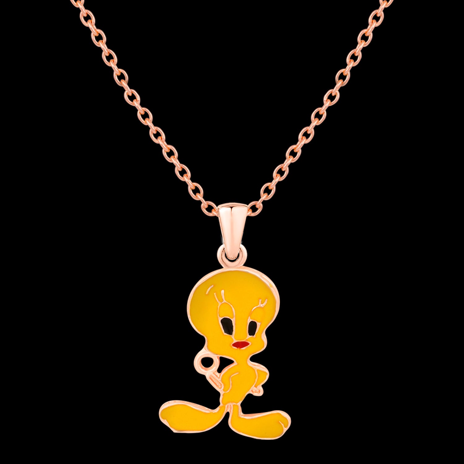 Cartoon Meenakari Work Enamel Pendant with Chain for Kids Childerns