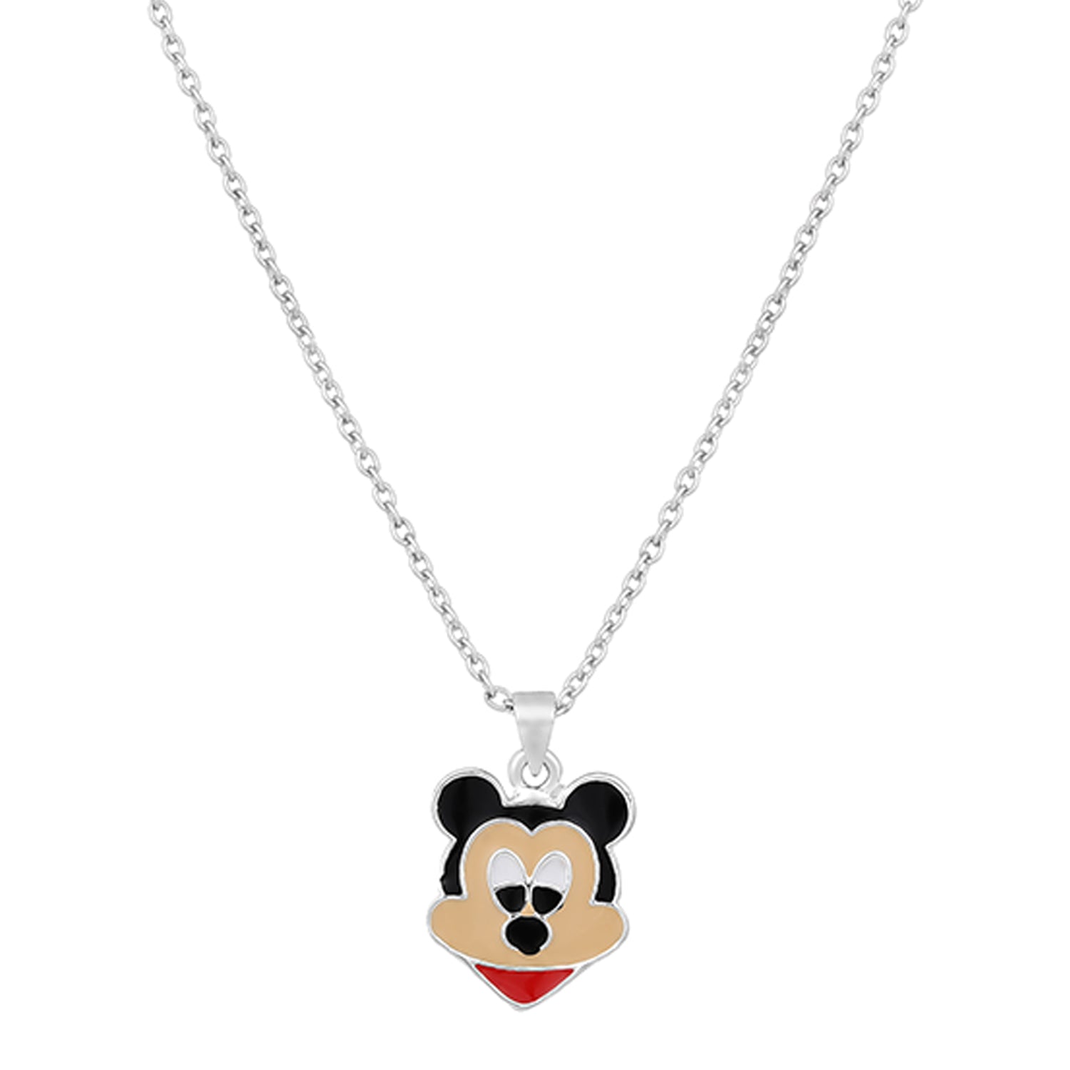 Cartoon Meenakari Work Enamel Pendant with Chain for Kids