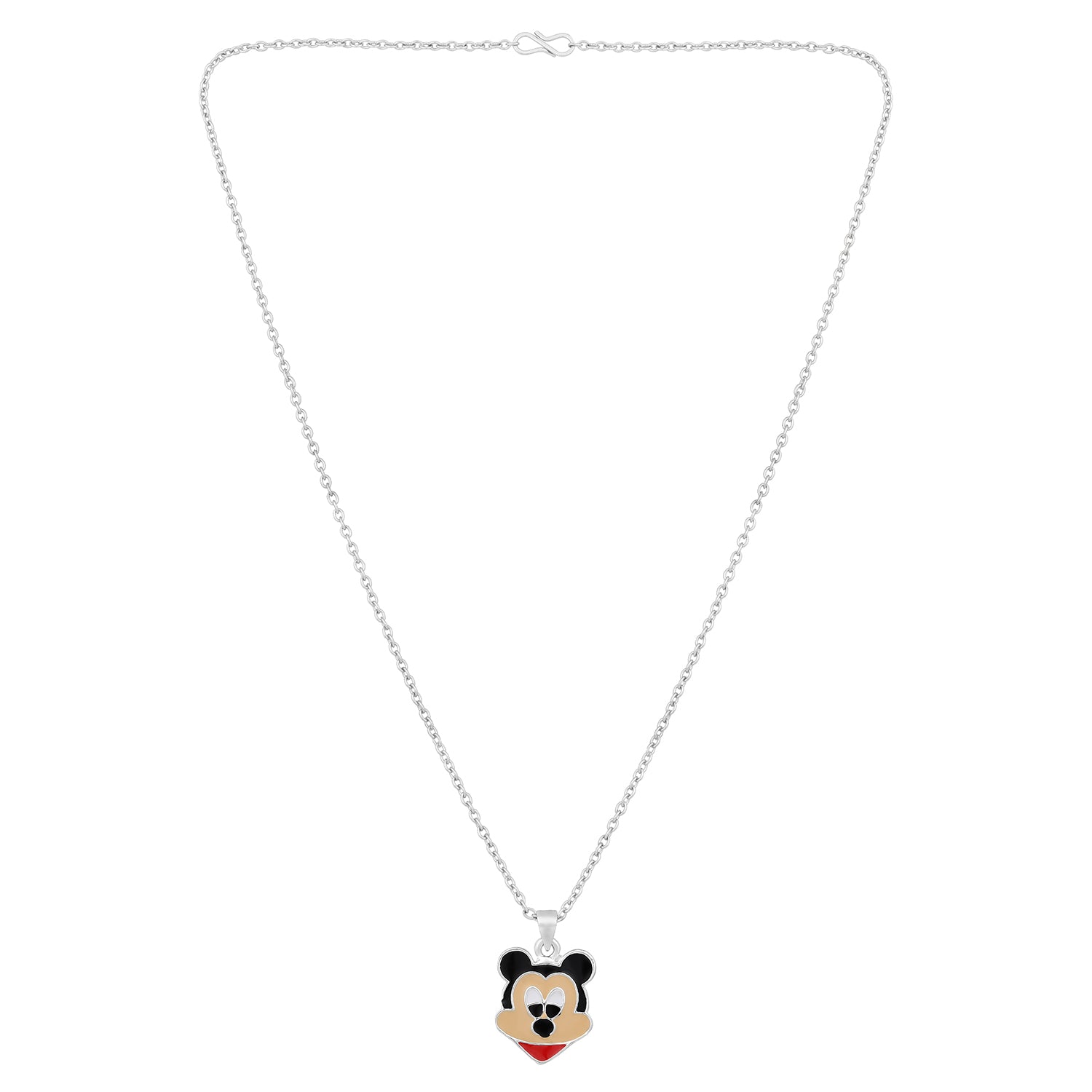 Cartoon Meenakari Work Enamel Pendant with Chain for Kids