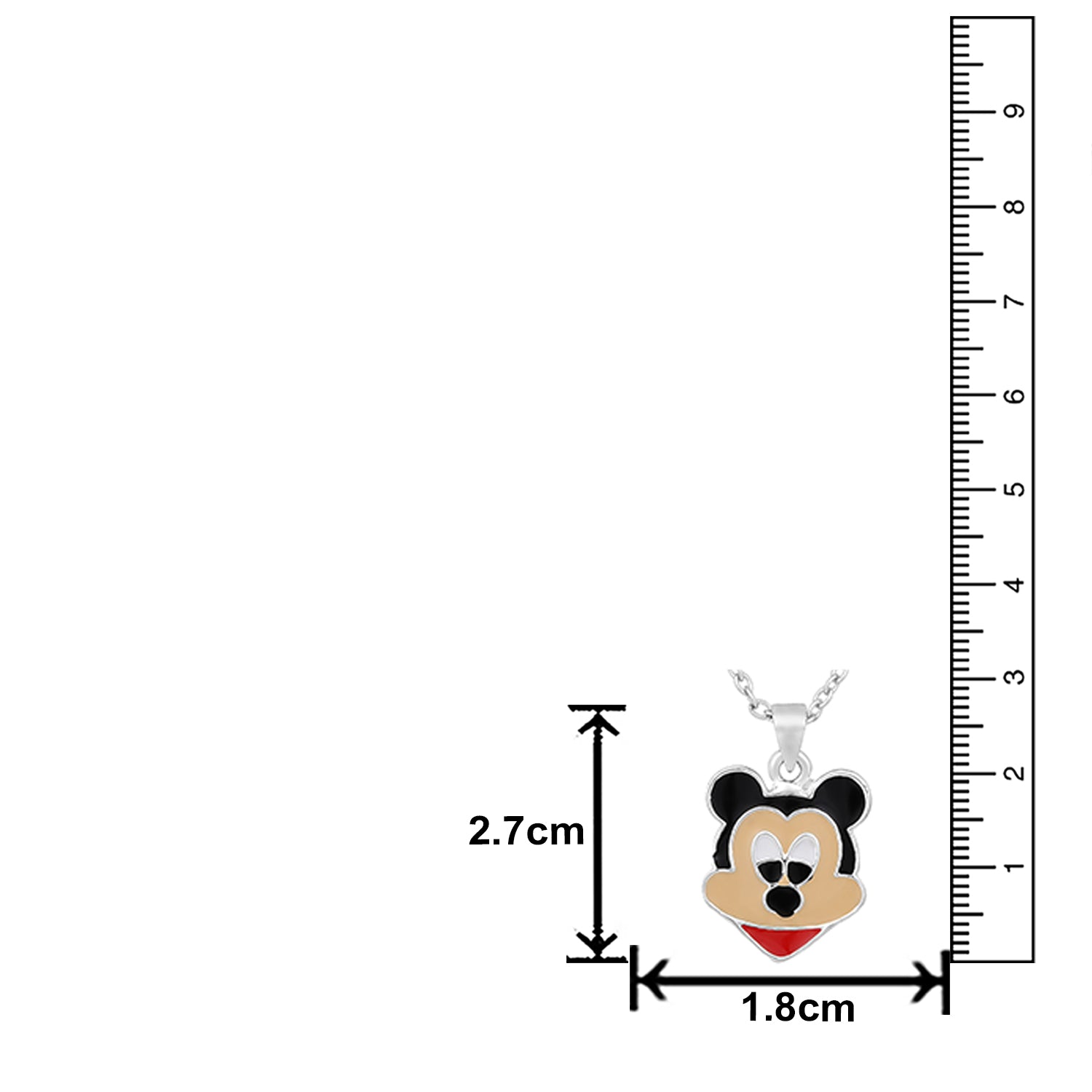 Cartoon Meenakari Work Enamel Pendant with Chain for Kids